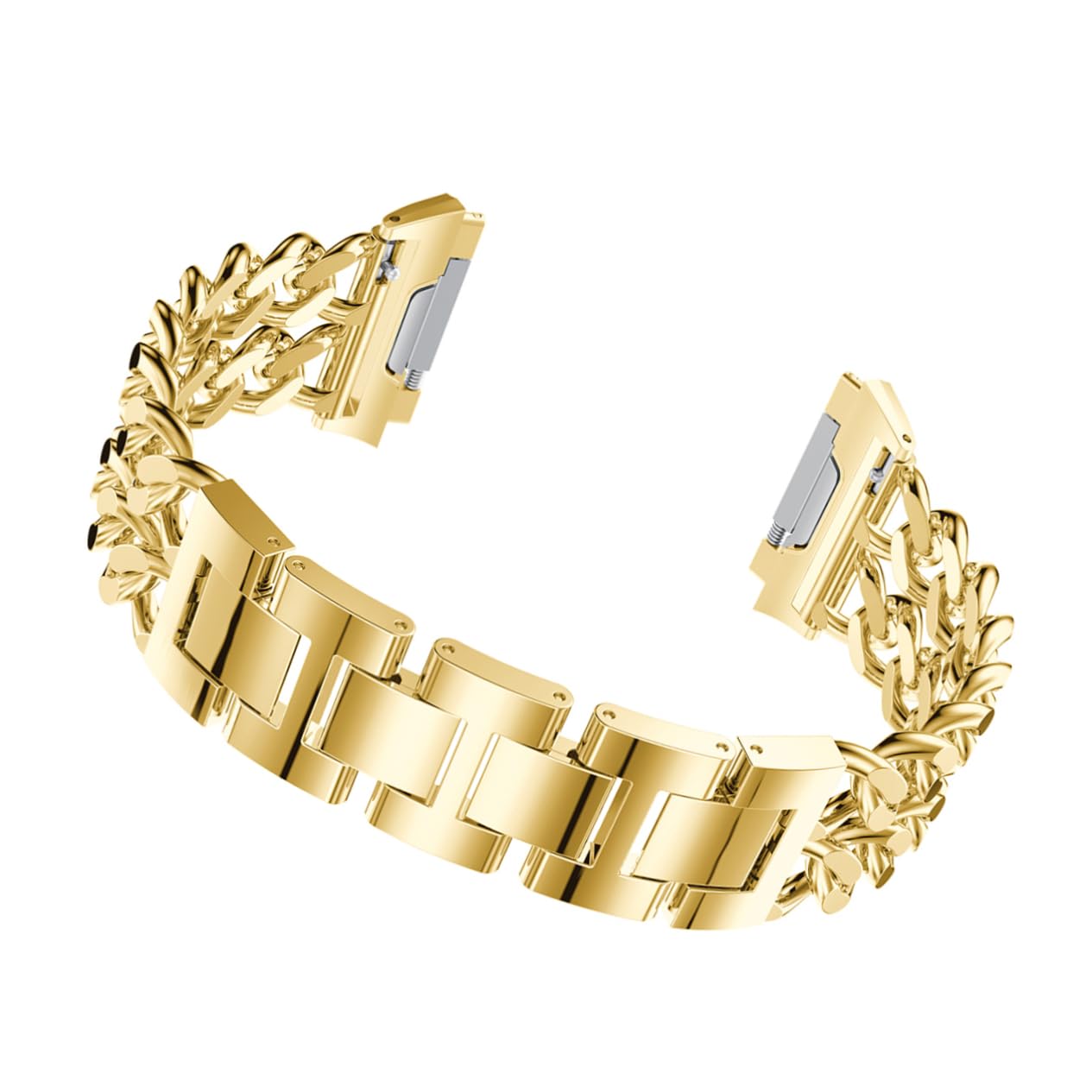 jojofuny Bracelet De Montre Intelligent Chaîne À Double Rangée Chaîne En Denim Chaîne En Acier Inoxydable Intelligente