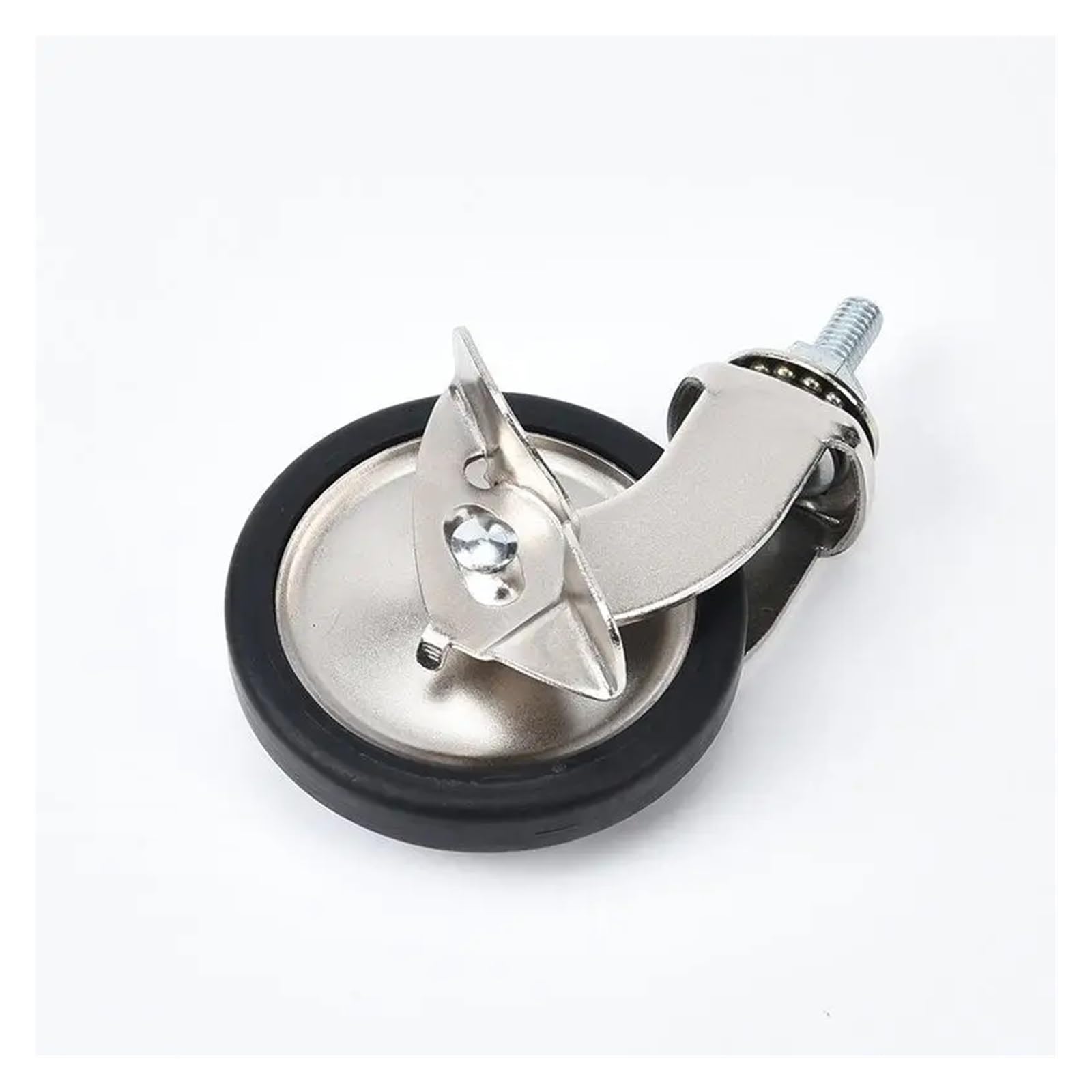 MXXDMOPD 4 Pieces/lot 3 inch Nickel Plated Screw M8 Pp Wheel/Brake Dining Wheel/Caster Trolley Silent Wheel Furniture(Brake Wheel)