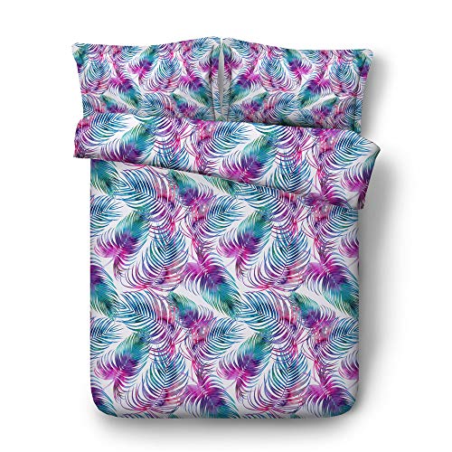 Housse de couette 240x220cm pourpre DOTBUY avec ses deux taies - 2