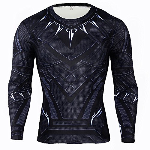 Cosfunmax Superhero Shirt Compression Sports Shirt Runing Fitness Gym Men's Base Layer (Style A, M)