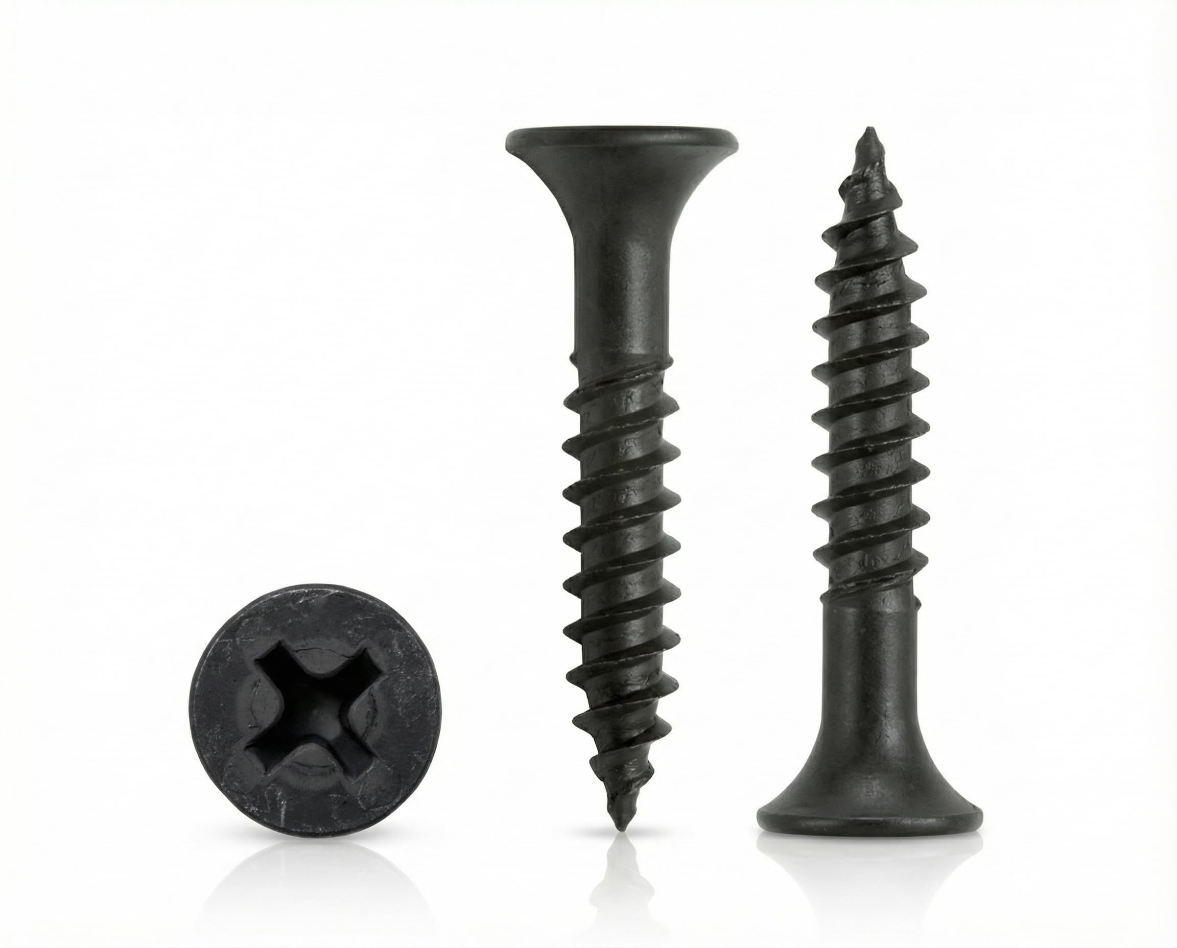 Schnellbauschrauben Feingewinde 3,9 x 45 mm, 3000 Stück, EN 14566, Stahl phosphatiert, Trompetenkopf PH2, für Gipskarton auf Metallprofilen bis 1,0 mm
