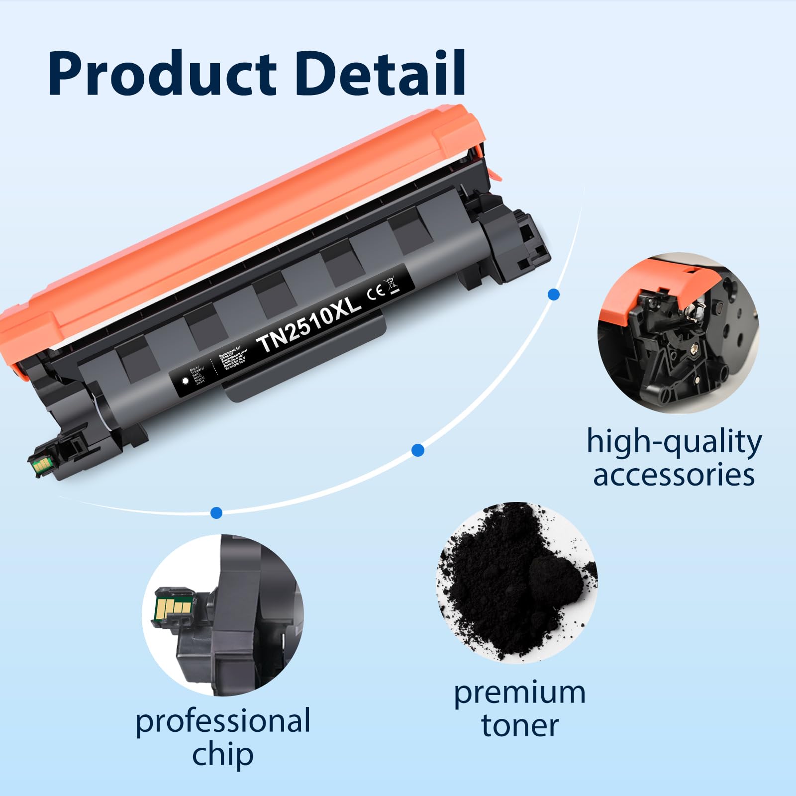 MYCARTRIDGE TN2510XL Toner Compatibile per Brother TN2510 XL Brother MFC-L2827DW MFC-L2800DW MFC-L2835DW HL-L2400DWE DCP-L2660DW DCP-L2665DW HL-L2445DW DCP-L2620DW DCP-L2627DWE (2xNero)