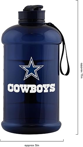Miniatura 5 de FOCO NFL Unisex-Adult NFL Team Logo 2L Plastic Clear Large Sports Jug Water Bottle
