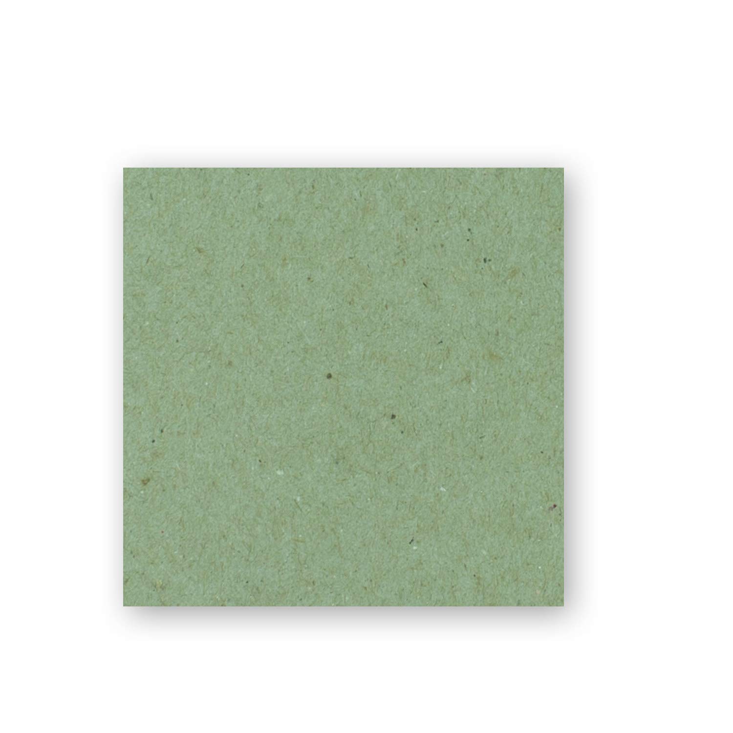 Square single card set - 15 x 15 cm - with envelopes - kraft paper green - 25 pieces - for greeting cards & more - Image 3