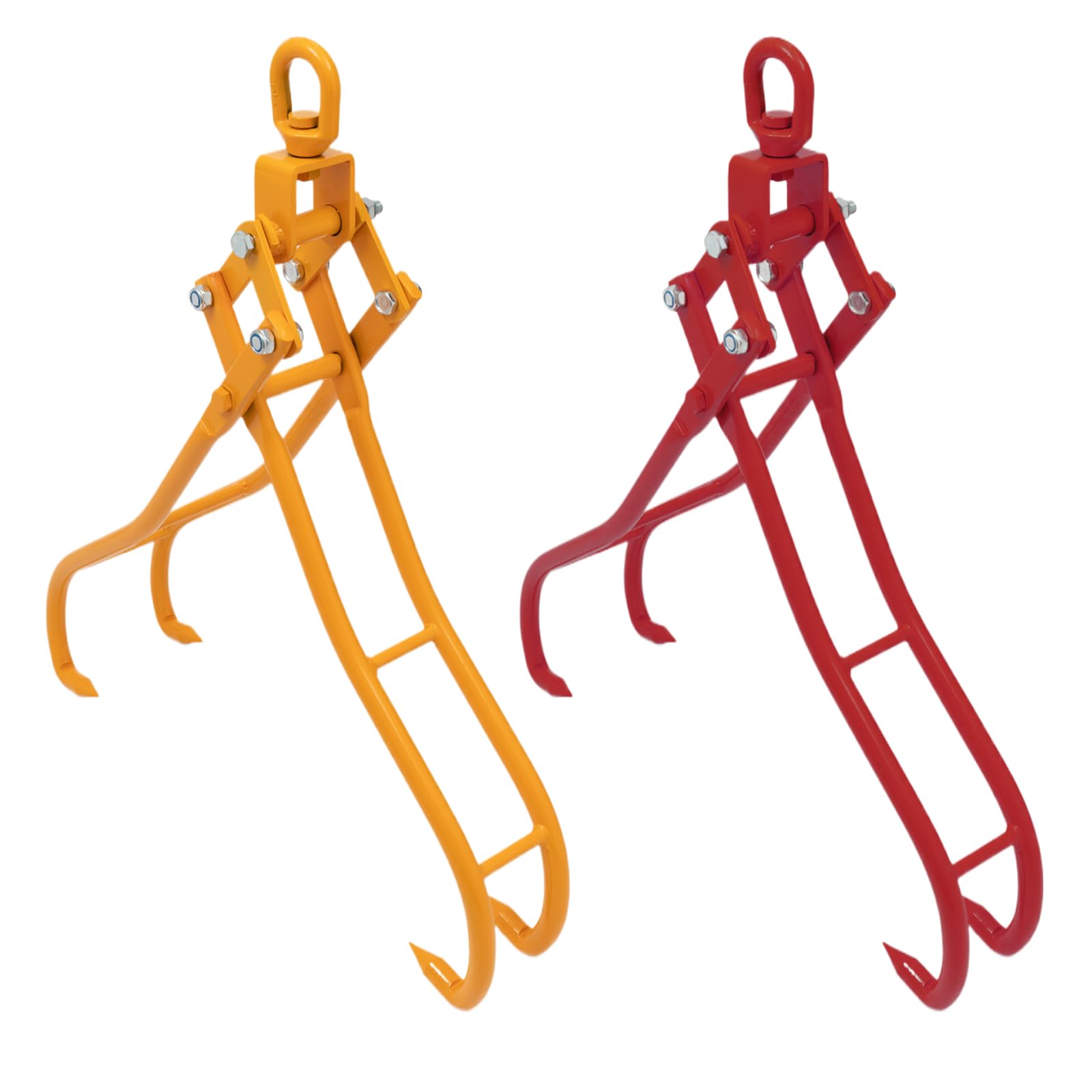Pinza forestale per tronchi fino a 914 mm, forza di trazione 2T, pinza di sollevamento con 4 mandrini per camion, falegnameria, silvicoltura, edilizia, ecc. (rosso)