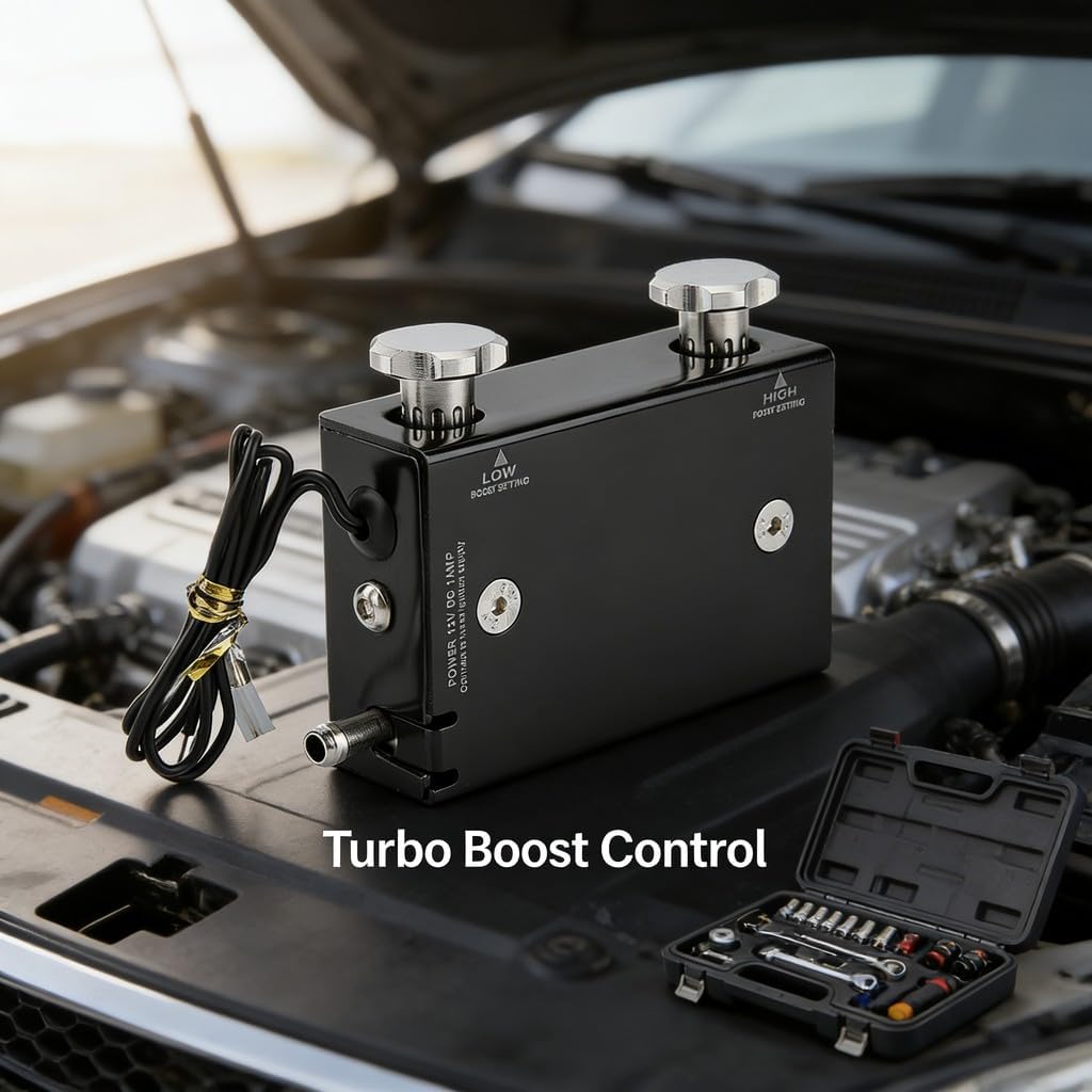Universal Adjustable Dual Stage Car Boost Controller Kit, Aluminum, Dual Regulators, 1-30 PSI - High Strength, Easy Installation, Ideal for Factory Turbocharged Engines