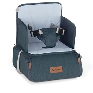 Jané Booster Seat, Asiento Elevador, Trona de Viaje, Compartimento Interior, Acolchado, Resistente, Azul