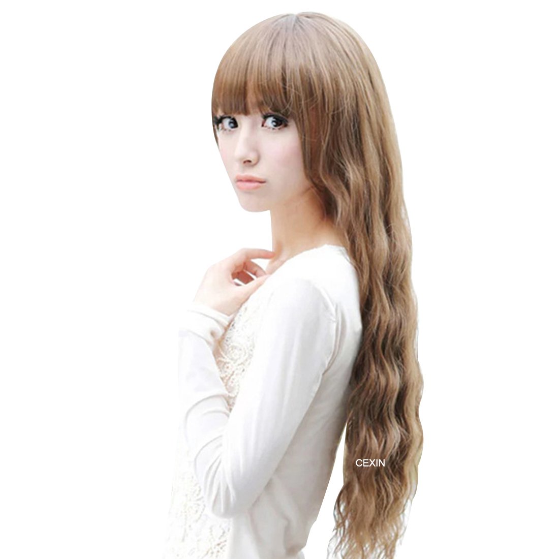 Amazon.co.jp: LESUN ウィッグ フルウィッグ インスタントラーメン式