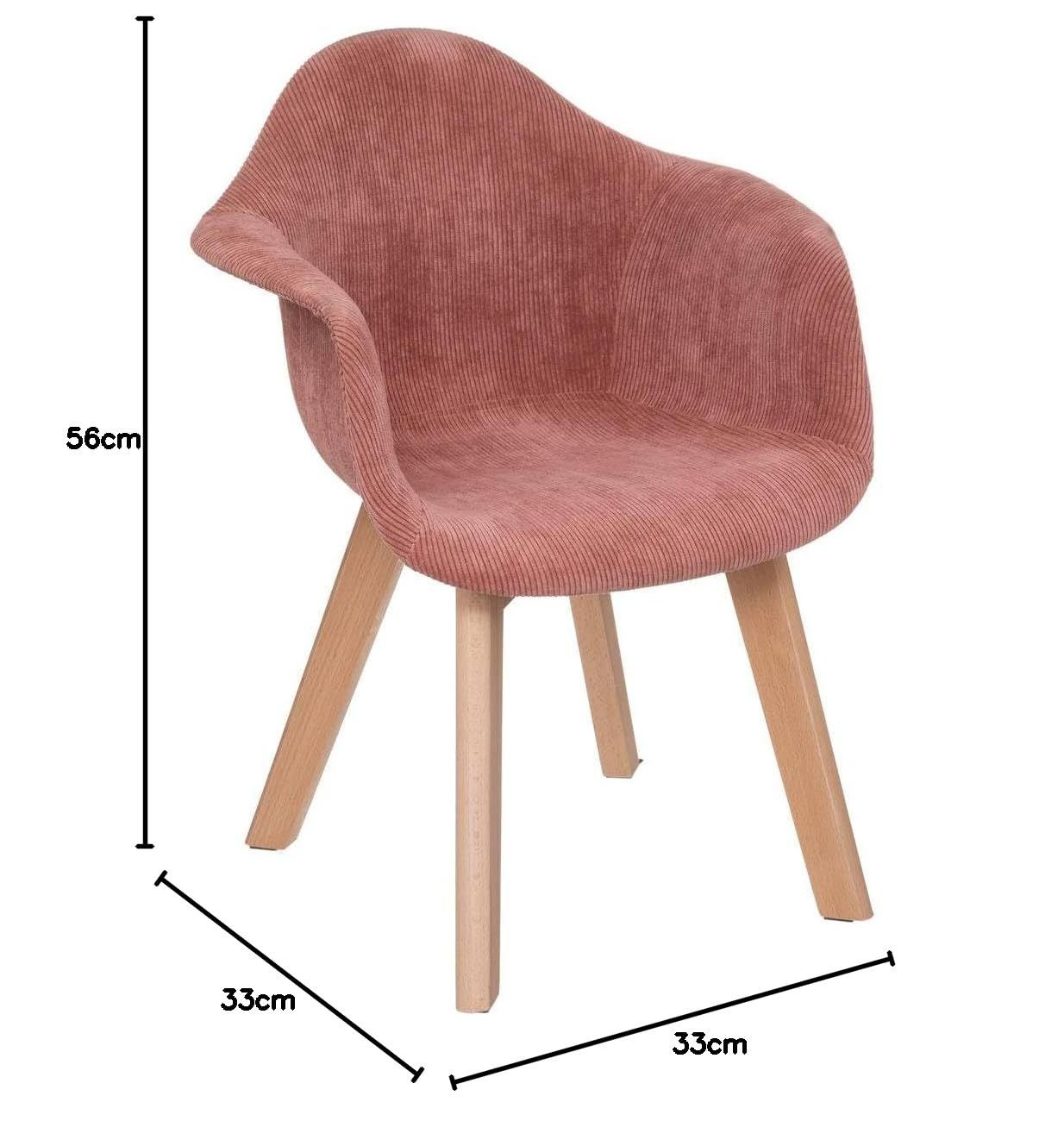 Chaise Classic Enfant Atmosphera Pin Et Bois 29x29cm Rose - Bureau Chambre