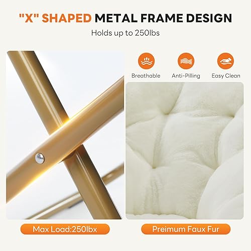 Miniatura 4 de Sweetcrispy Acogedoras sillas de piel sintética para sala de estar, muebles de sala de lectura, plegables, cómodas con asiento acolchado suave y