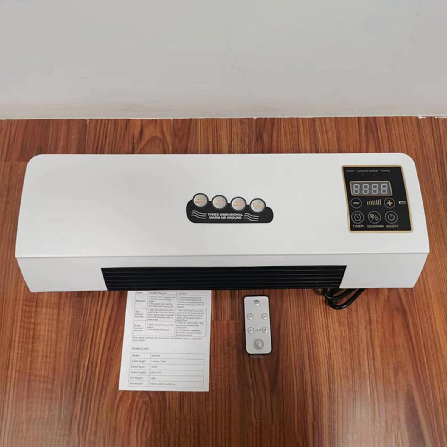 NTMY Wall Heater Three Gears 1800W Wall Mounted Air Conditioner Heater for Office | Home Improvement | Heating Cooling & Air |Home & Garden |1 Wall Heater (EU Standard)-image-20