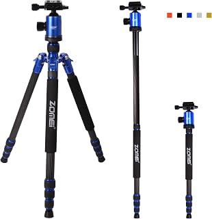 ZOMEI Z818C Professional Portable Carbon Fiber Digital Camera and Camcorder Tripod Monopod Stand with Ball Head for All Canon Sony Nikon Samsung Panasonic Olympus Kodak Fuji