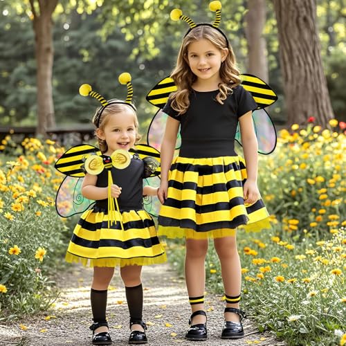 Disfraz de Abeja para Niñas 3-8 años con Alas y Tutu miniatura 6