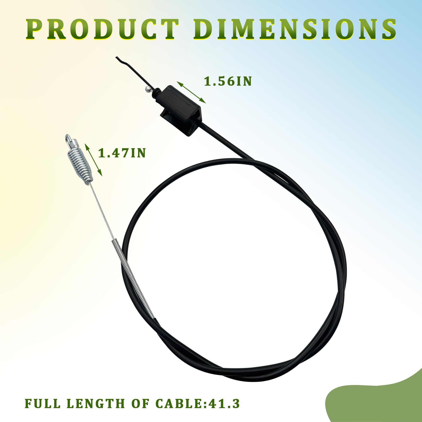 Cable de freno de cuchilla 116-0901, utilizado para paseo comercial detrás de ECX180CKA210BC, ECXHNBBC21, ECXKABBC21, reemplazo de cable de tracción para cortacésped, 1 paquete