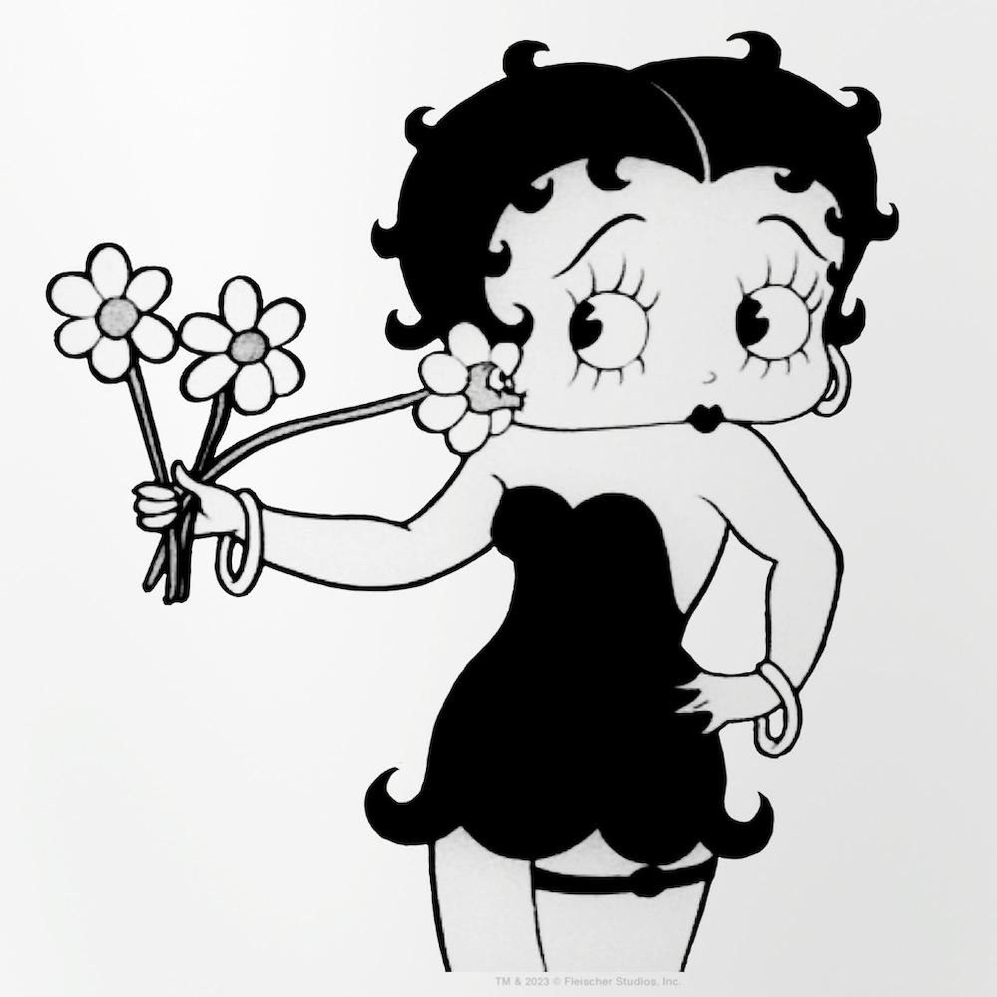 CafePress Betty Boop Daisy Kisses Pint Glass, 16 oz. Drinking Glass