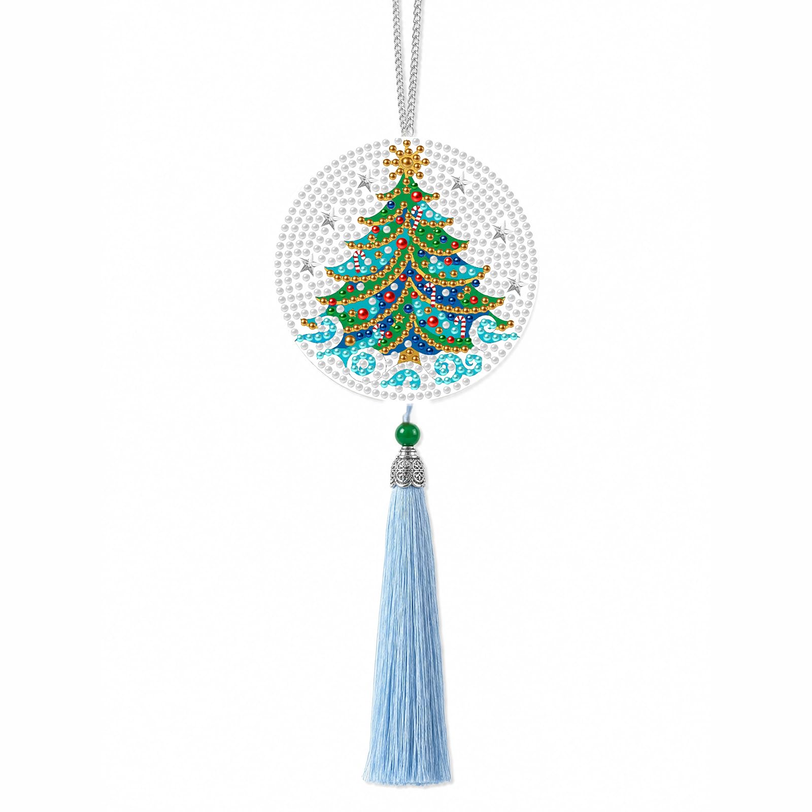 POETRYDRAW Christmas Tree Diamond Art Car Pendant (DIY Mirror Charm)