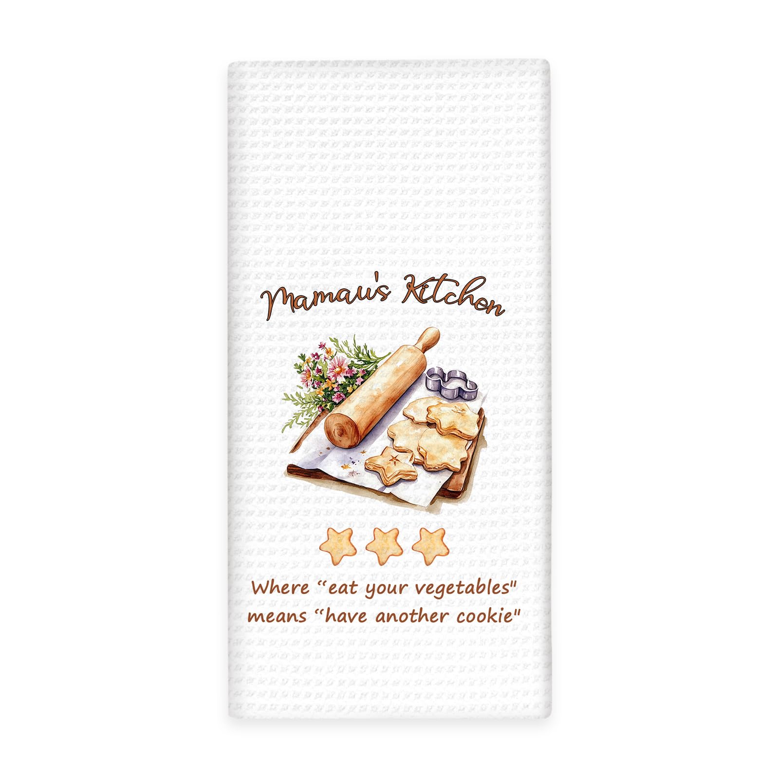 Lengues Mamaw Gifts Kitchen Towels, Grandma Baking Cooking Hand Towel, Gifts for Grandma from Grandkids Mothers Day Dish Towels for Kitchen, Mamaw