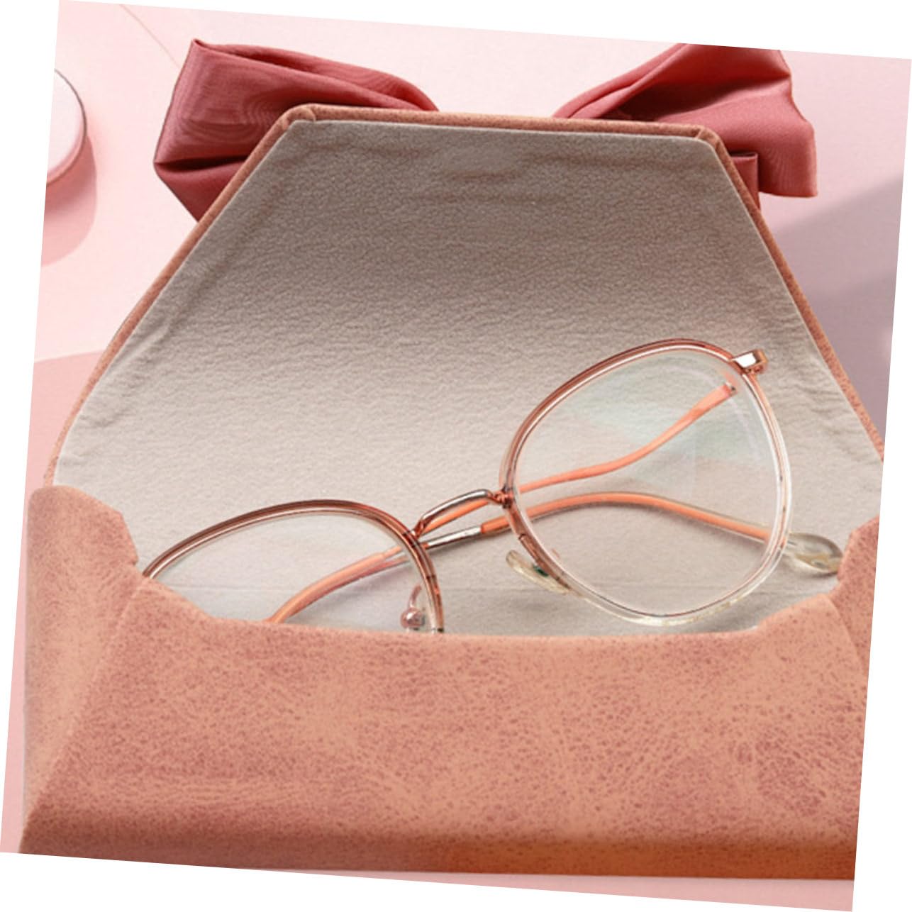 Beavorty Borse Per Occhiali Decorate Resistenti Per Sole E Occhiali Rosa
