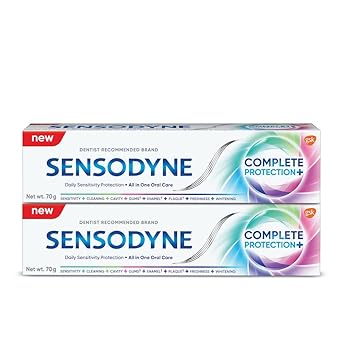 Sensodyne Toothpaste Complete Protection+ | All-in-One Daily Sensitivity Protection Tooth Paste Combo Pack - 140g (70gx2)