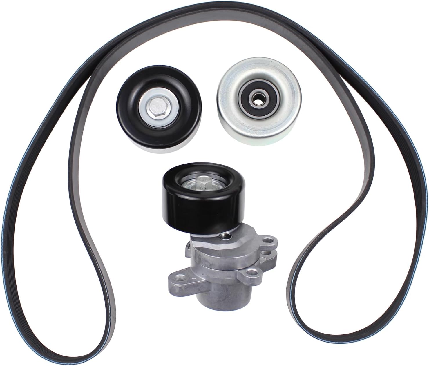 ApplianPar Belt Tensioner and Serpentine Belt Upper Lower Idler Pully for Nissan Altima 3.5 2007-2013, Maxima 2009-2014, Murano 2009-2014