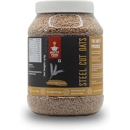 Nutty Yogi Steel Cut Oats - Protein Rich 5 kg