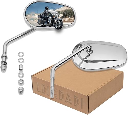 Miniatura 7 de LDJXDADI Espejos Sportster negros para Road King Street Electra Glide Dyna Softail Road Glide Retrovisor de motocicleta 1982-2019 2020 2021 2022 2023