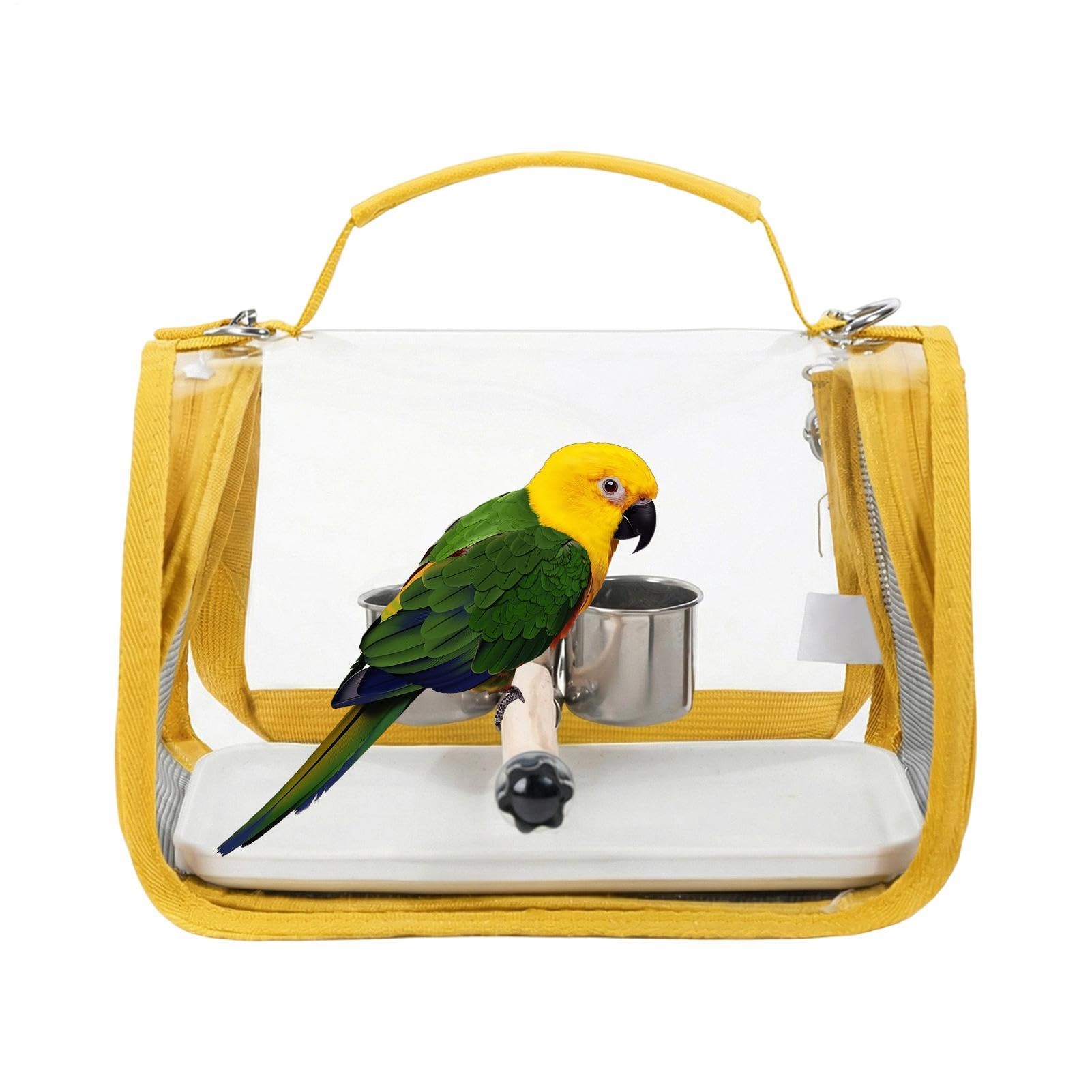 Sac de transport pour oiseaux avec perchoir amovible pour calopsitte et conure