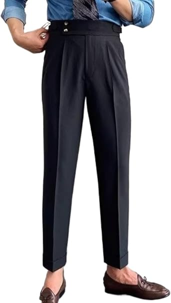 Mens Slim Fit Stylish Outdoor Pants Skinny Casual Work Business Pants Stretch Solid Lightweight Trousers