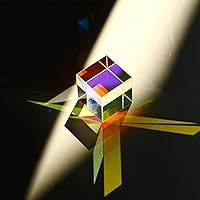 Vista 7 de HDCRYSTALGIFTS - Cubo de Color Prisma 5 cm de Cristal Óptico K9, Poliedro de Vidrio RGB, Prisma de Dispersión para Física, Fotografía, Decoración