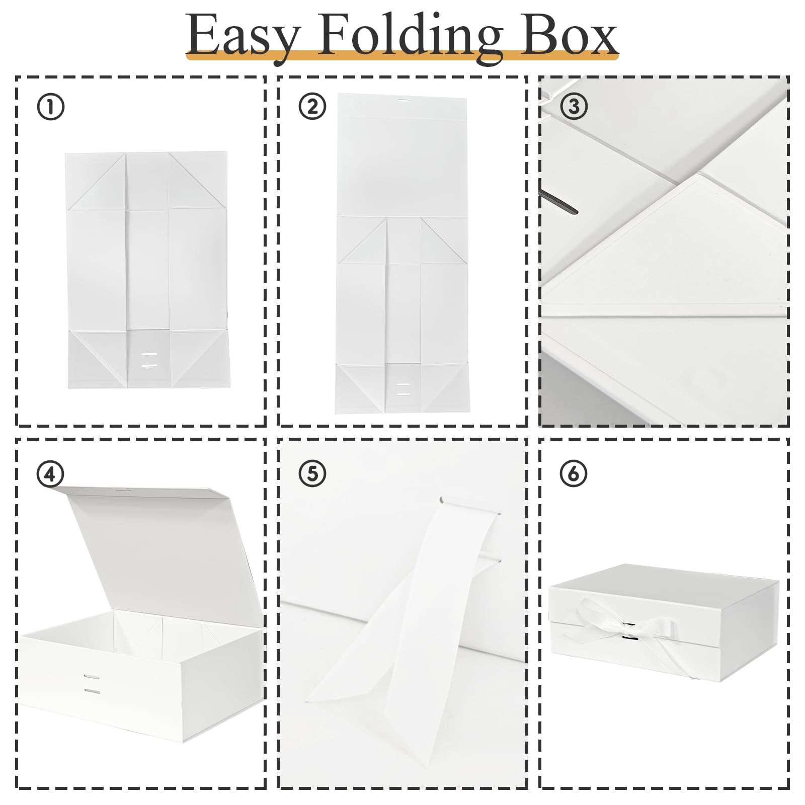 Eeaivnm Magnetische Geschenkbox mit Band, 29 x 22,1 x 10,4 cm, Premium-Karton-Geschenkverpackung für Schmuck, Kosmetik und kleine Geschenke, Hochzeiten, Brautpartys, Abschlussfeiern, Geburtstage und