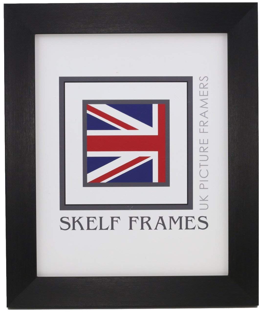 Skelf Frames 6 x 4 Inches Picture Photo Frame in Brushed Black with Glass Hand made in Yorkshire (Multiple Sizes)