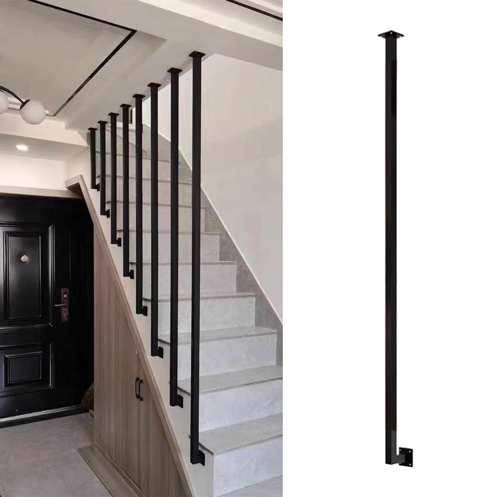 Rampe d'escalier en fer forgé 80 cm : sécurisez les angles de vos couloirs et mezzanines