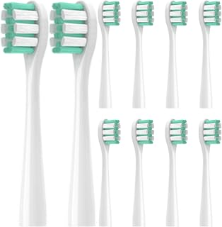 Replacement Toothbrush Heads Fit for 7MAGIC D36 Electric Brush. (White Medium)
