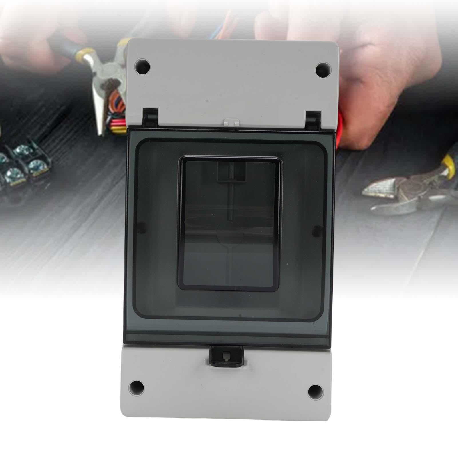 Dpofirs Scatola Interruttore Automatico CC con Grado IP66 Scatola di Distribuzione in Plastica Resistente Agli Urti per Interruttore Batteria Solare MCCB, Cablaggio Conveniente, Cantieri Edili, ABS,