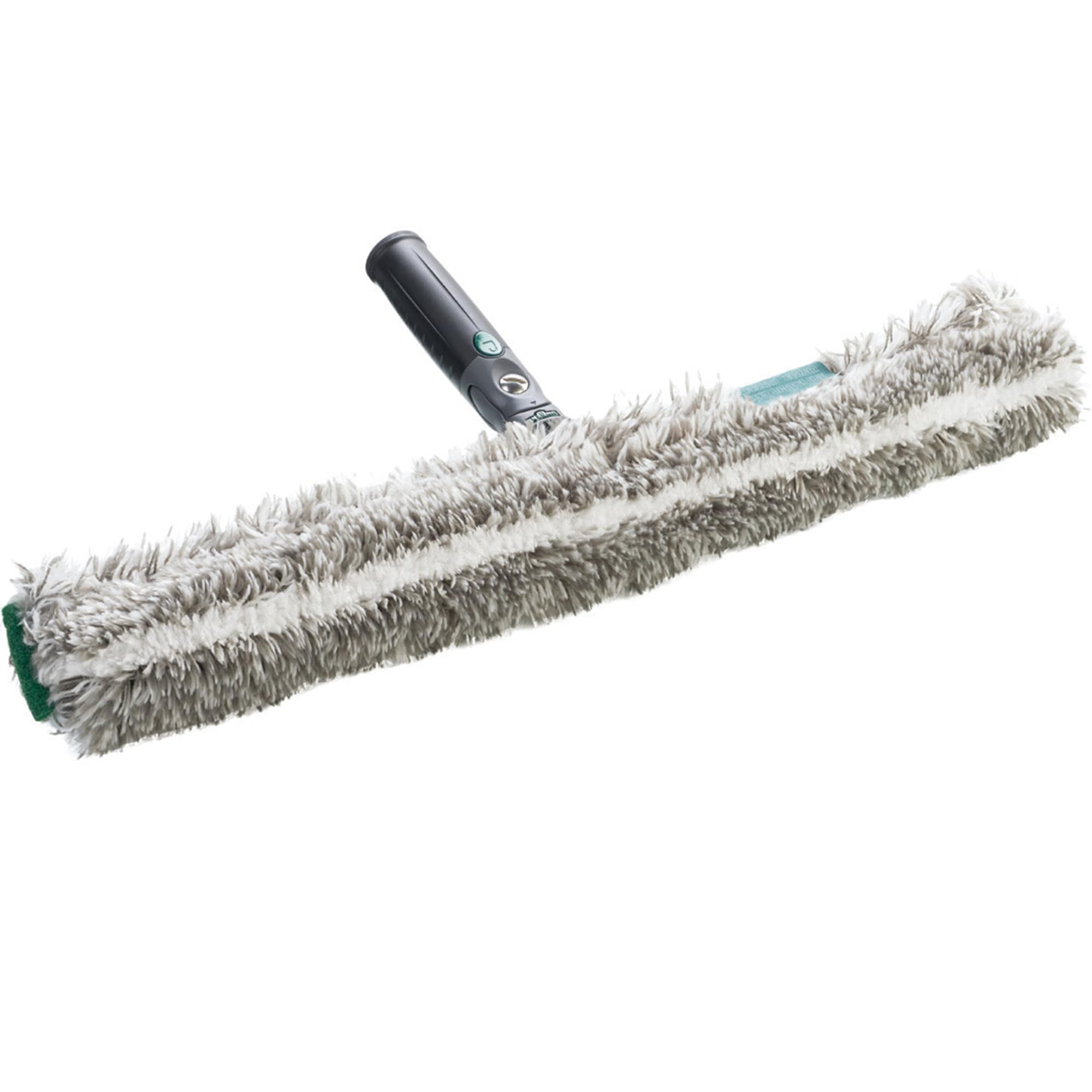 UNGER ErgoTec Ninja Washer 45cm - Squeegee Blade, Microfibre Cover & Rubber Grip Handle - Window Cleaning Equipment