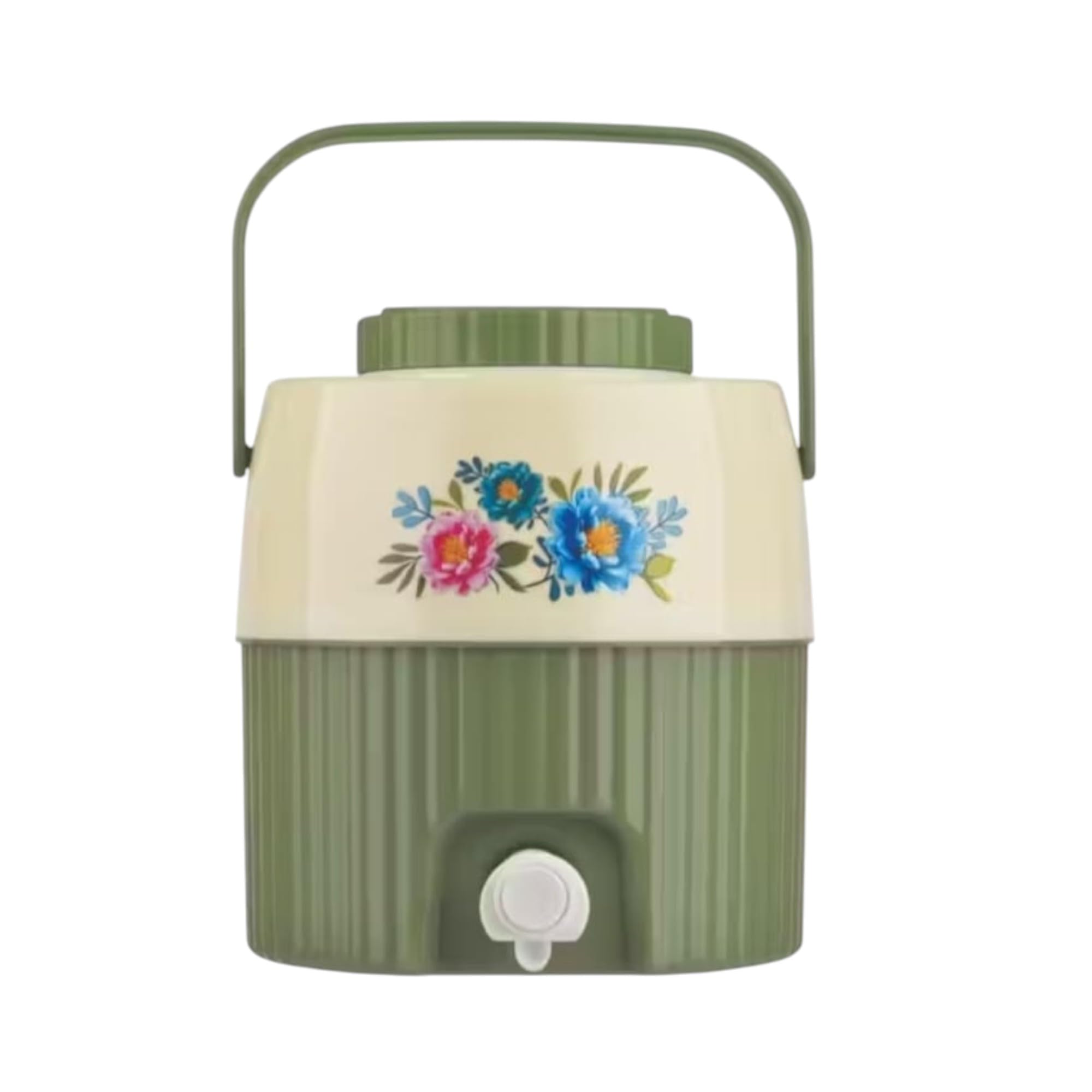 Insulated Water Jug - Floral Design, 5L - BPA Free -7