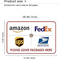 Vista 10 de Señal de entrega de paquetes de aluminio sin óxido ALKB para uso en exteriores 8 x 12 pulgadas, "Por favor, deja el paquete aquí