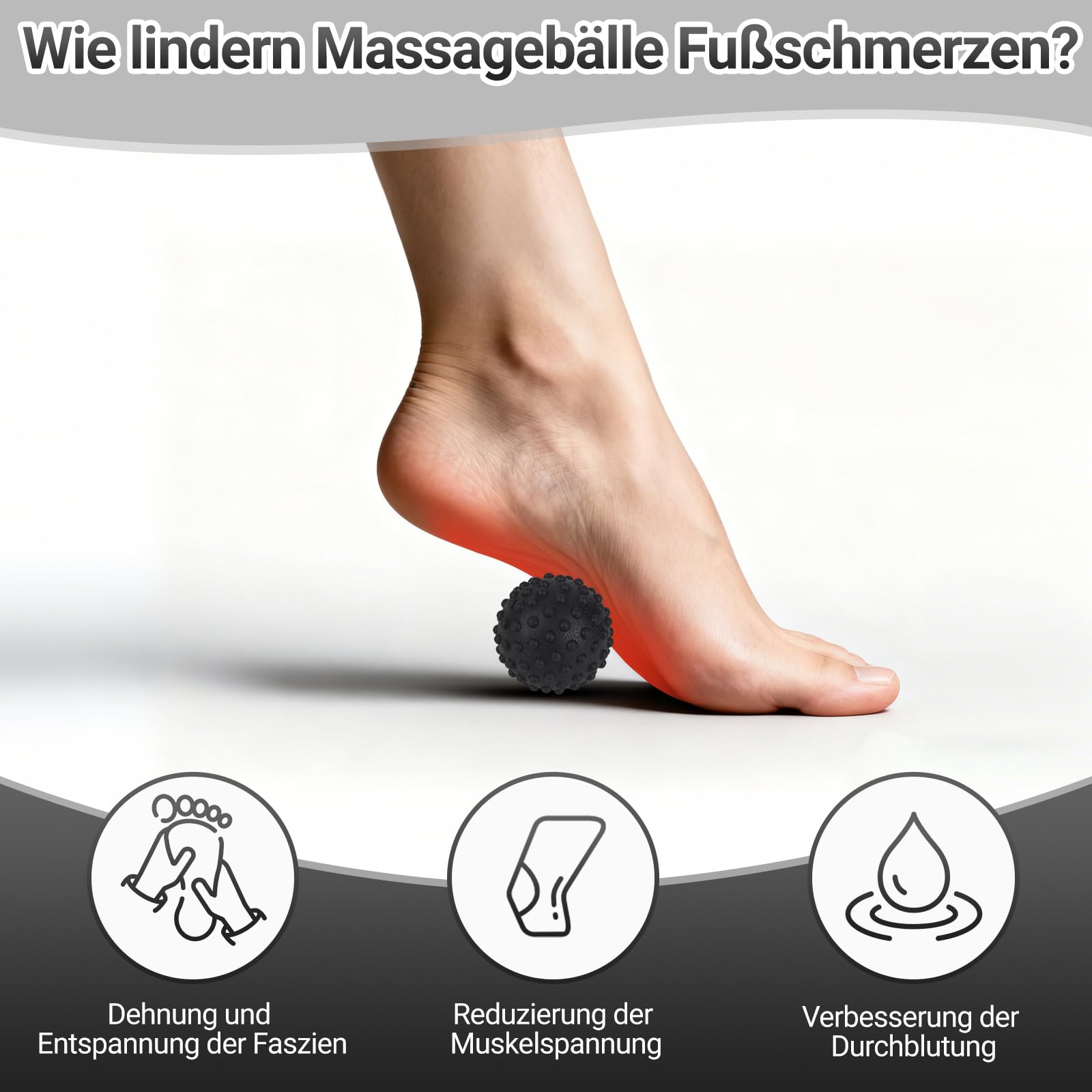 Juego 3 en 1 para fascitis plantar, calcetines de noche con almohadillas de arco y bola de masaje, alivio de la fascitis plantar para el talón y el arco del pie, más cómodo que las férulas