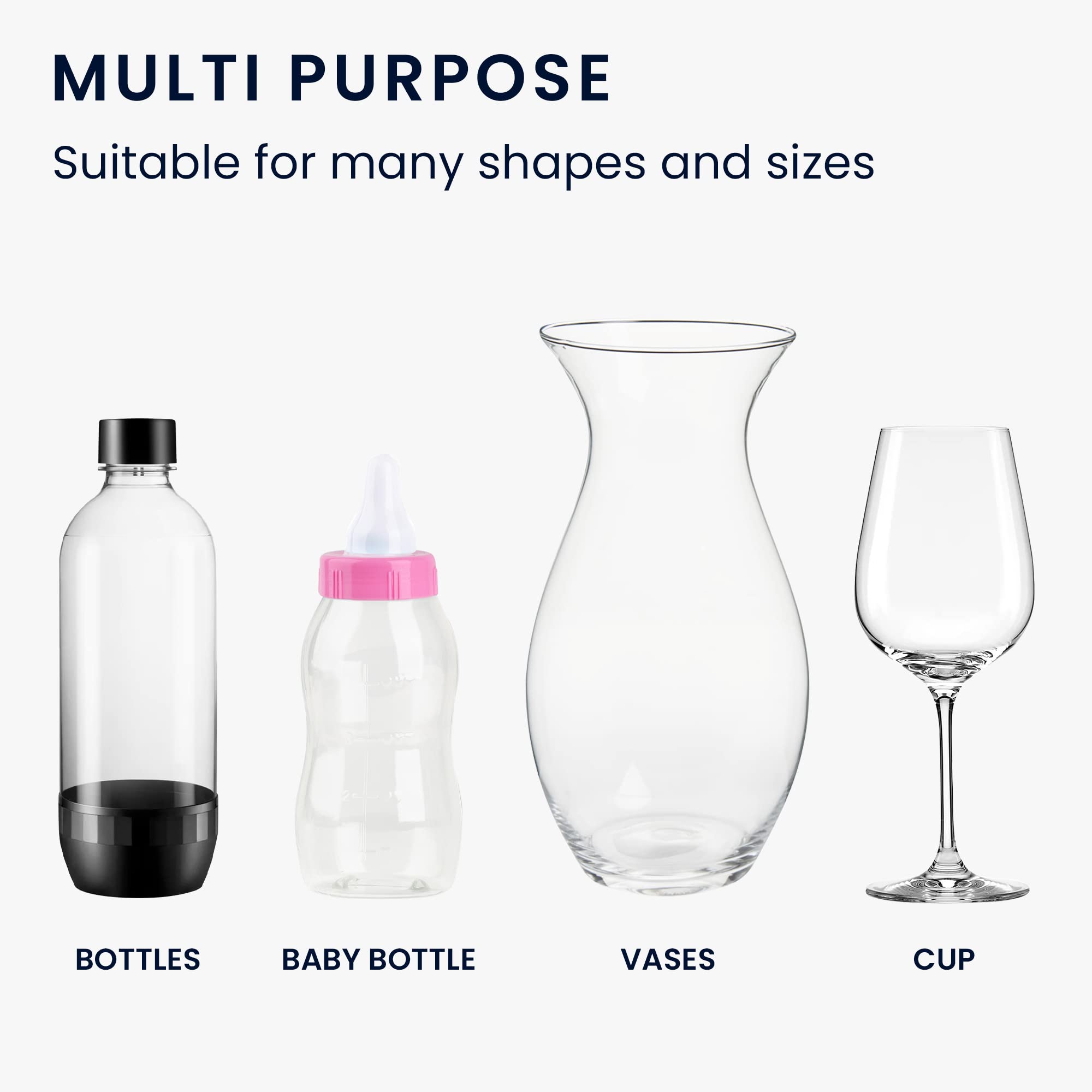 Spazzola Per Bottiglie Da 32 Cm Con Setole Rigide E Spugna Morbida - Manico In Legno, Per SodaStream E Bottiglie Di Vetro, Senza BPA, Pulizia Rapida