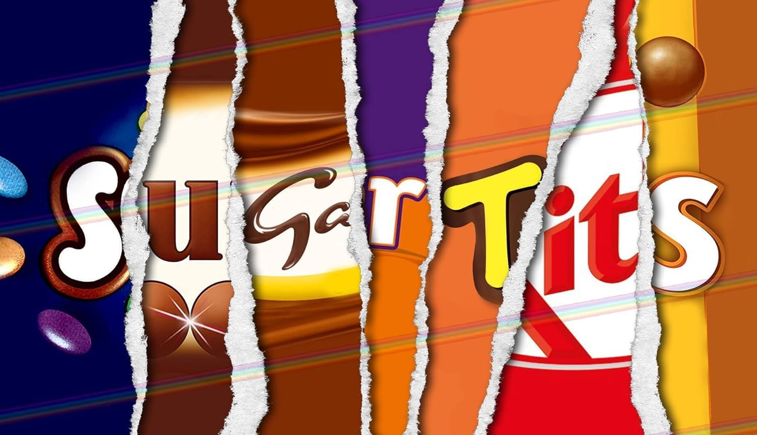 2 (SUGART*TS + SEXY BUM) Novelty Wrappers Insults Valentine's Day Love Gift Present Rude Funny (Chocolate not included)