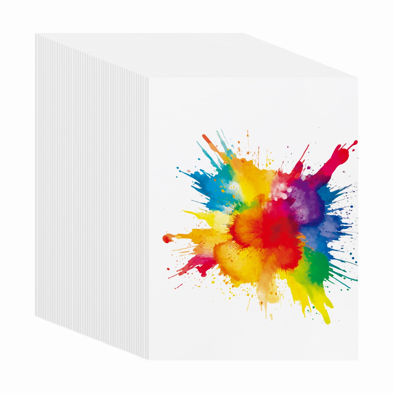 PATIKIL 80 Fogli Carta Acquerello Cotone 140lb/300 GSM Pressa Calda | per Pittura Acquerello Disegno Artistico, 9x12 Pollici