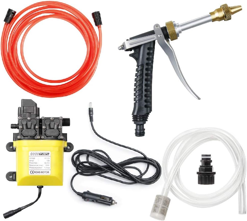BANG4BUCK 120W Portable High Pressure Double Water Pumps Pressure Washer Kit Great for Cars Washing,Pets Showering,Window Cleaning,Watering