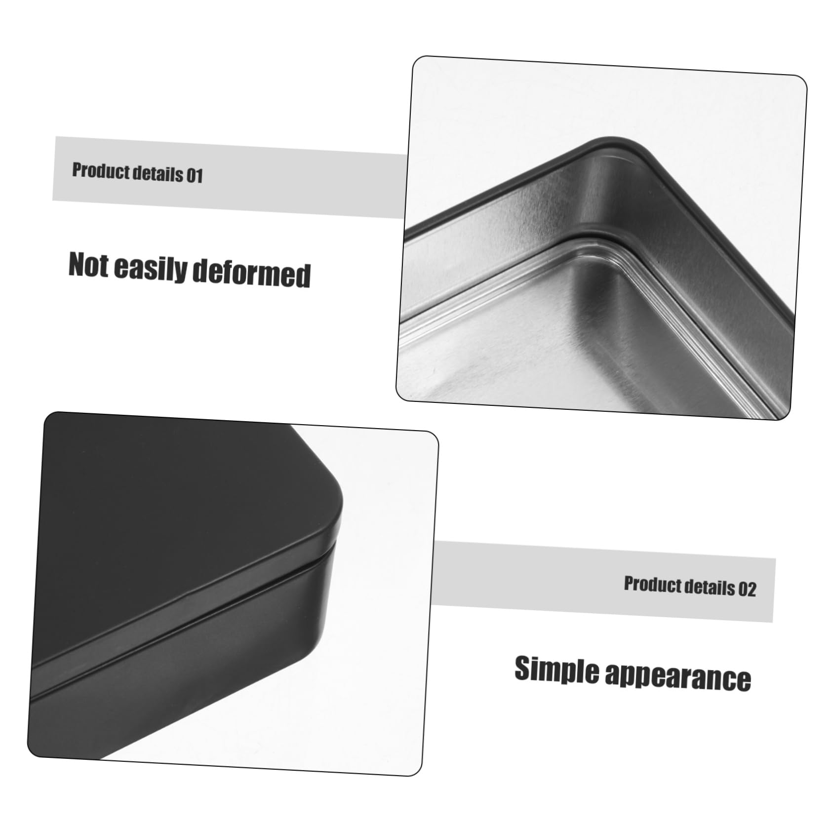 HOMSFOU 4 Set Scatola Carte Lamiera Da Organizzatore Versatile Per Carte Da E Collezione Design Elegante E Leggero Protezione Ottimale Per Accessori E Collezionismo 3 * 4