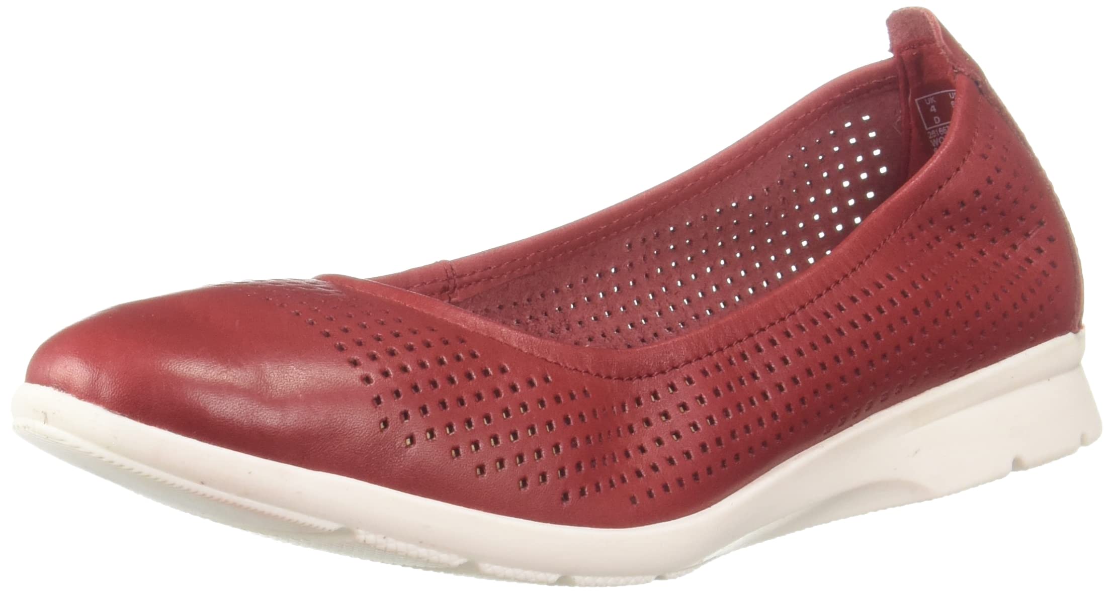 Clarks Womens Ballerina 716 Red Leather Ballet Flat - 7 UK (26166716) (B09T3DPX1J) Amazon Price History, Amazon Price Tracker
