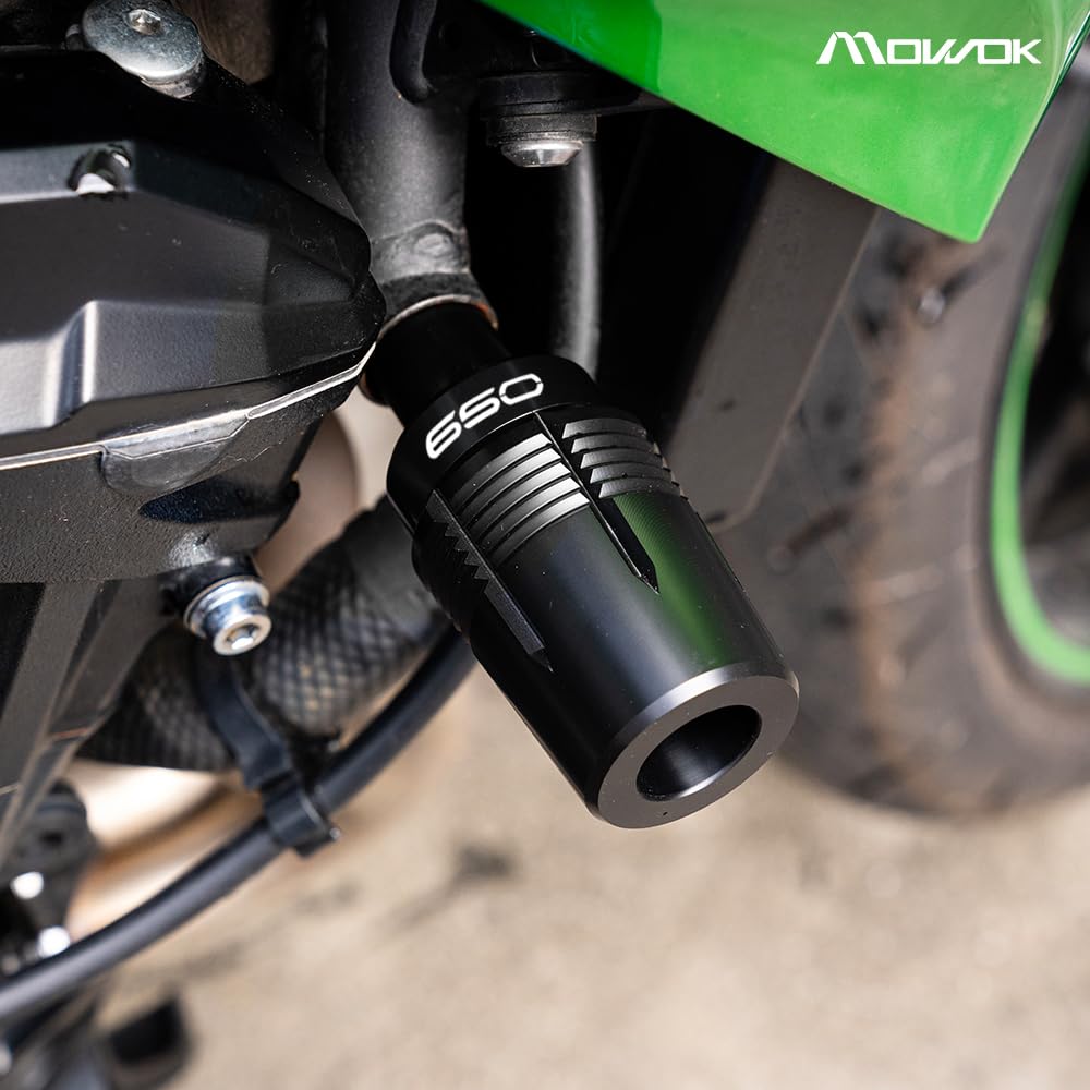 MOWOK Valpads Motorfiets Valbescherming Accessoires voor Kawasaki Ninja 650 Z650 Z650RS 2017-2024 2023 Z650 RS Z 650 2025 framebescherming (groen