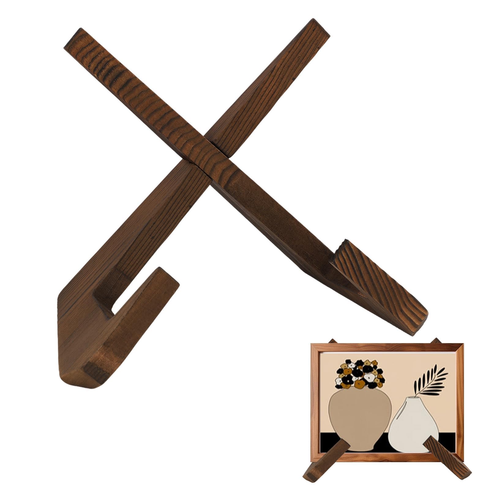 Godtkowty Brown Blackfriday,Now Playing Vinyl Record Stand | Wooden Display Holder For Records, Retro Rustic Design, Perfect For Showcasing Albums And Music Accessories,For Enthusiasts,Cybermonday