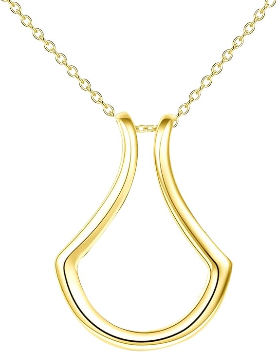 Amazon Yfstyle リング ホルダー ネックレス レディース ガールズ ネックレス リング ゴールド シルバー リング ネックレス ホルダー ロンバス ペンダント ジュエリー 妻 卒業看護師へのギフト 合金 宝石なし ネックレス 通販