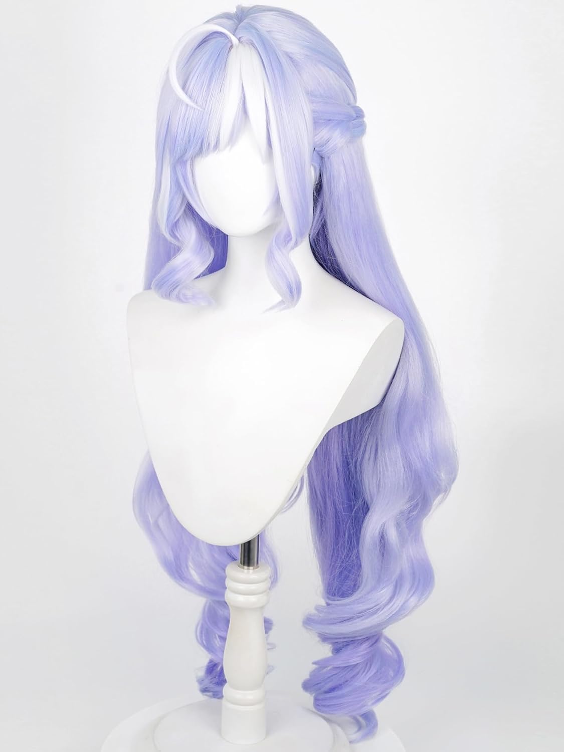 Vivian Banshee Cosplay Wig Long Curly Light Purple Anime Wig with Bangs image 2