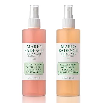 Mario Badescu Facial Spray with Aloe, Herbs and Rose Water for All Skin Types, Face Mist that Hydrates, Rejuvenates & Clarifies