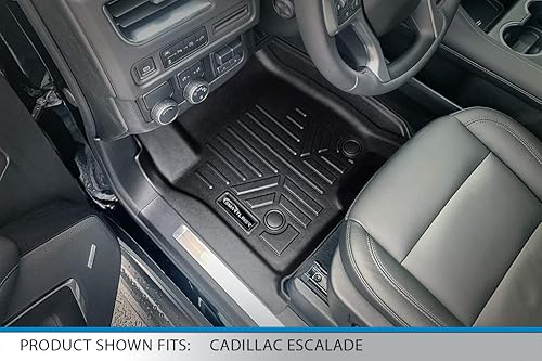 Miniatura 2 de SMARTLINER Juego de forro de 3 filas de ajuste personalizado compatible con Cadillac Escalade 2021-2023 con asientos de cubo de segunda fila